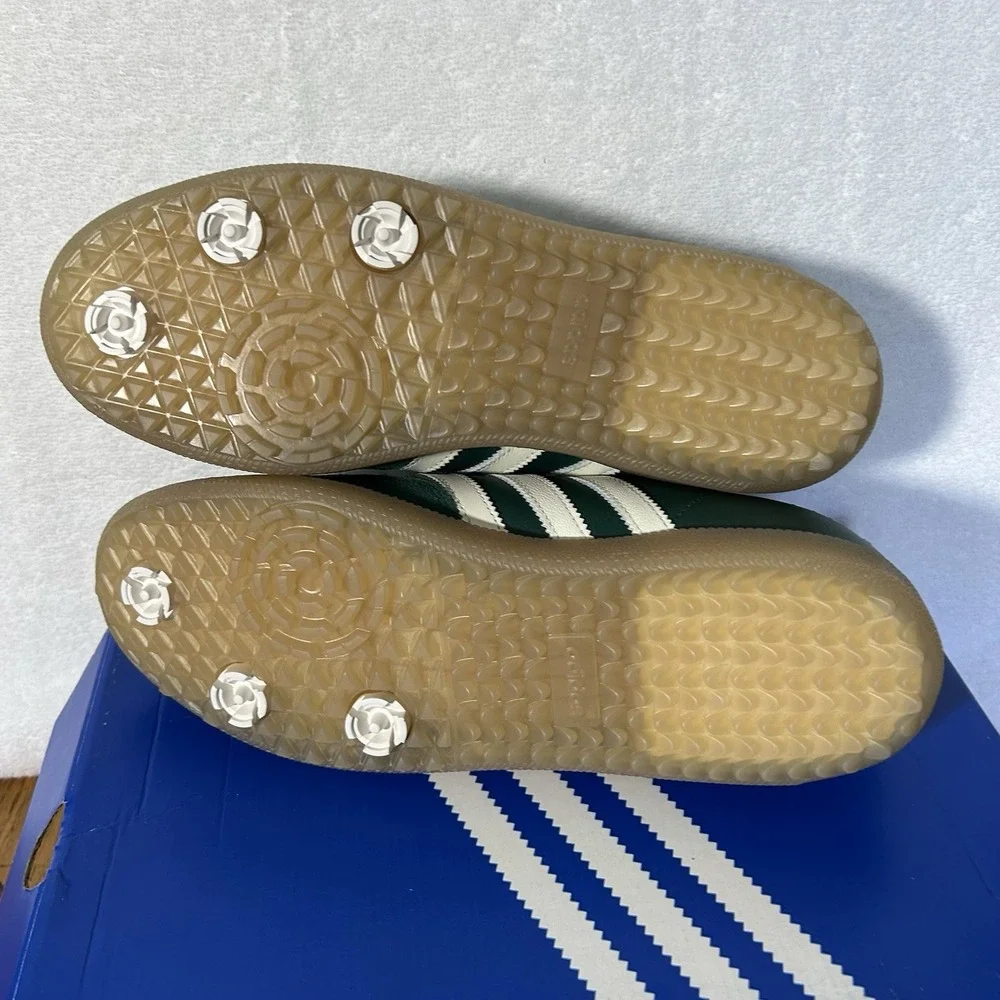 Adidas Mens Size 10 Samba Collegiate Green/White/Gum Spikeless Golf Shoes